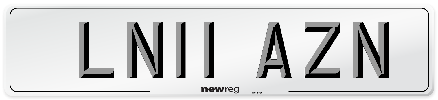 LN11 AZN Number Plate from New Reg